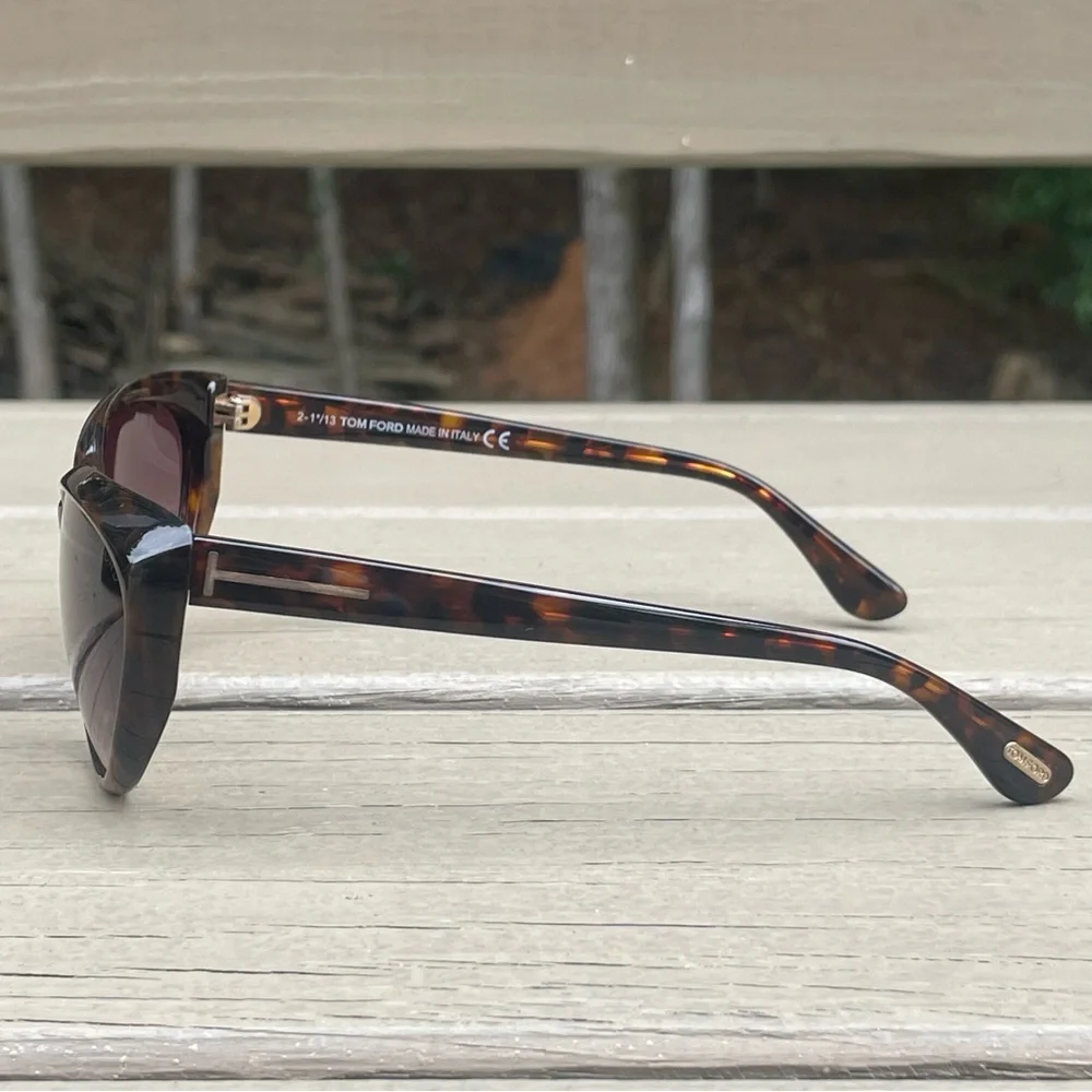 Tom Ford Martina Tortoise Cat Eye Sunglasses - Picture 9 of 16
